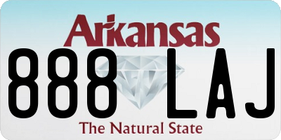 AR license plate 888LAJ