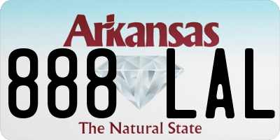 AR license plate 888LAL