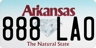 AR license plate 888LAO