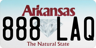 AR license plate 888LAQ