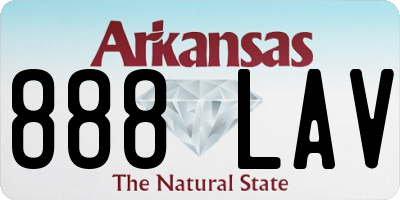 AR license plate 888LAV