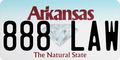 AR license plate 888LAW