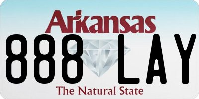 AR license plate 888LAY