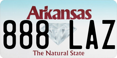 AR license plate 888LAZ