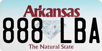 AR license plate 888LBA