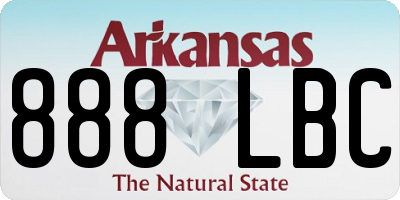 AR license plate 888LBC