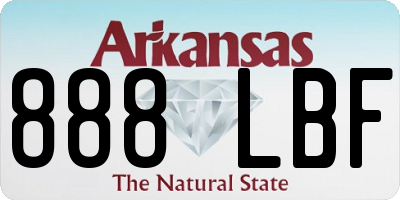 AR license plate 888LBF