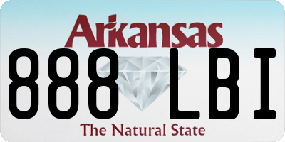 AR license plate 888LBI