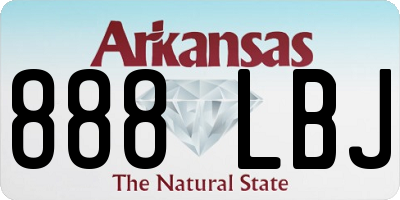 AR license plate 888LBJ