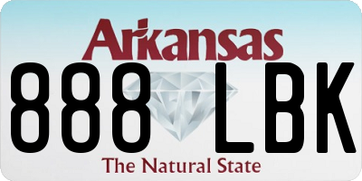 AR license plate 888LBK
