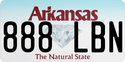 AR license plate 888LBN