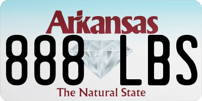 AR license plate 888LBS