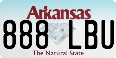 AR license plate 888LBU