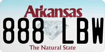 AR license plate 888LBW