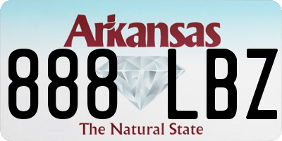 AR license plate 888LBZ