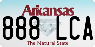AR license plate 888LCA