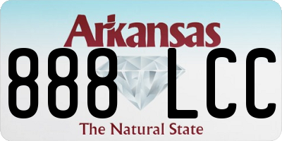 AR license plate 888LCC