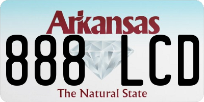 AR license plate 888LCD