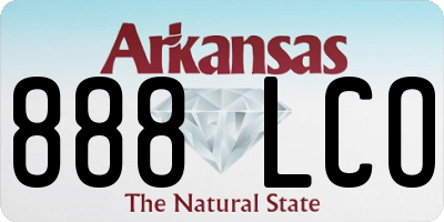 AR license plate 888LCO