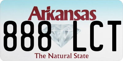AR license plate 888LCT