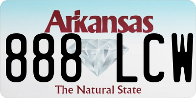 AR license plate 888LCW