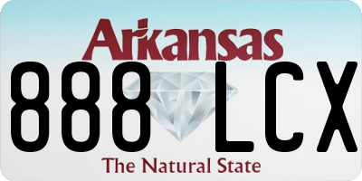 AR license plate 888LCX