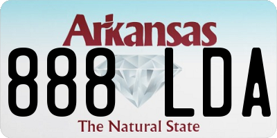 AR license plate 888LDA