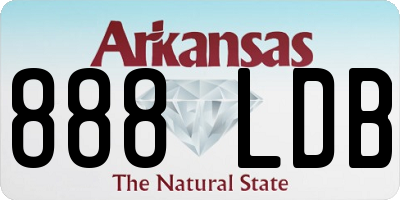 AR license plate 888LDB