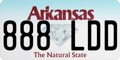 AR license plate 888LDD