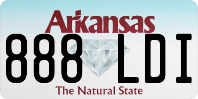 AR license plate 888LDI