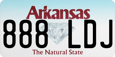 AR license plate 888LDJ