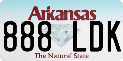 AR license plate 888LDK