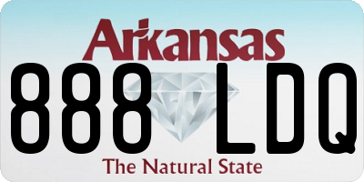 AR license plate 888LDQ
