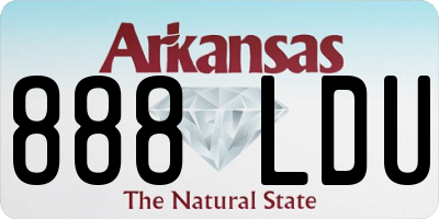 AR license plate 888LDU