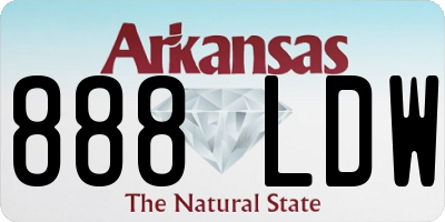 AR license plate 888LDW