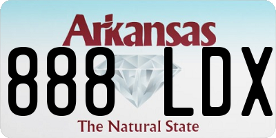 AR license plate 888LDX