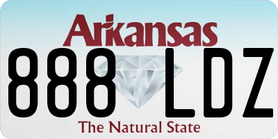 AR license plate 888LDZ