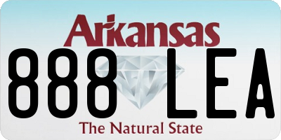 AR license plate 888LEA