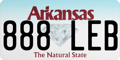 AR license plate 888LEB