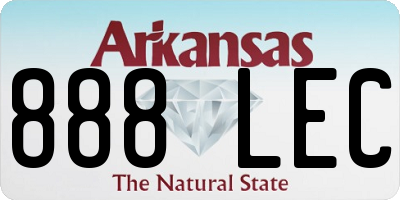 AR license plate 888LEC