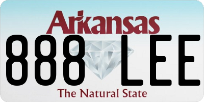 AR license plate 888LEE