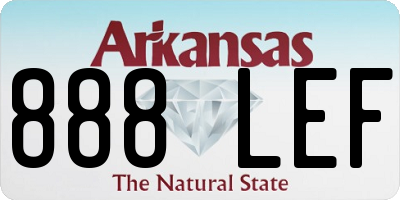 AR license plate 888LEF