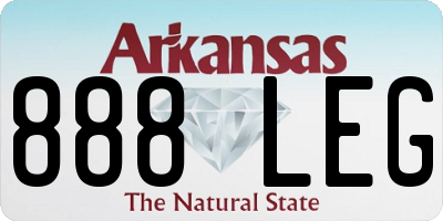 AR license plate 888LEG