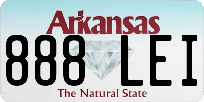 AR license plate 888LEI