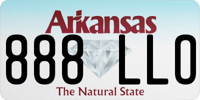 AR license plate 888LLO