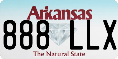 AR license plate 888LLX