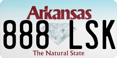 AR license plate 888LSK