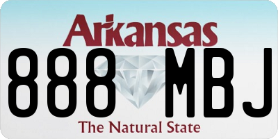 AR license plate 888MBJ