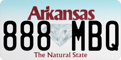 AR license plate 888MBQ