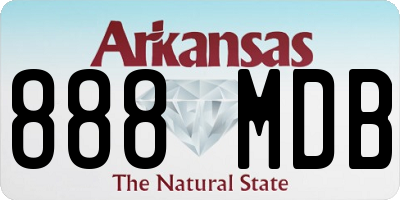 AR license plate 888MDB